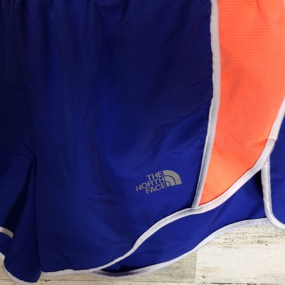 The North Face athletic shorts running shorts orange and blue in color size XS - Picture 2 of 7